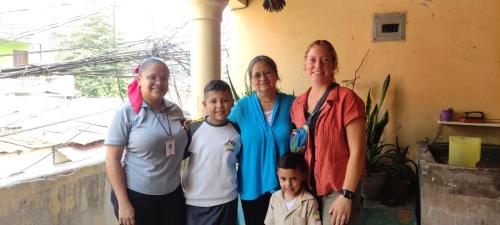 Joyful worship with local believers during a mission trip to Honduras.